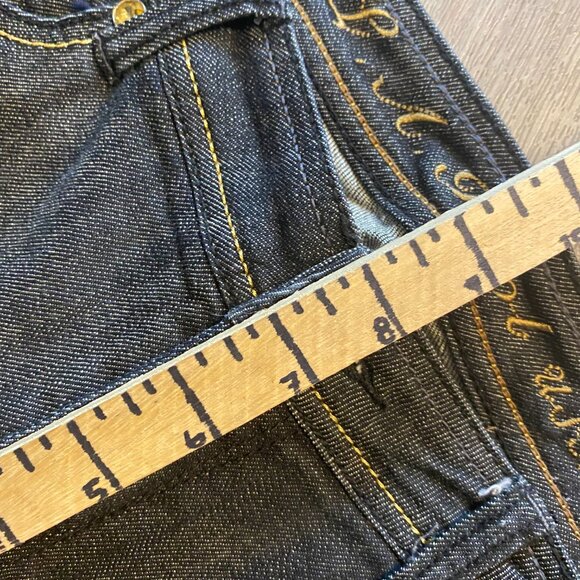 L.A. Idol USA Darkwash Jeweled Jeans Juniors Size 11 Cropped Y2K - Picture 9 of 10